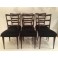 Set 6 Italian Mid Century dining chairs c. 1940. 