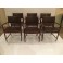 Set of 6 Mid C. rosewood arm chairs . Denmark  