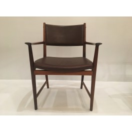 Set of 6 Mid C. rosewood arm chairs . Denmark  