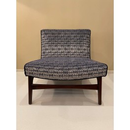 Mid Century contoured  armless side chair c. 1960