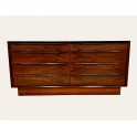 Danish modern 8 drawer rosewood dresser  c. 1980's