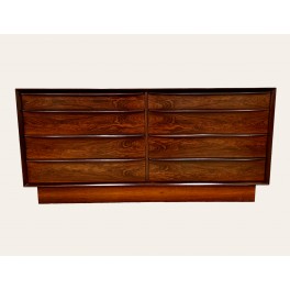 Danish modern 8 drawer rosewood dresser  c. 1980's