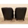 Pair of leather lounge chairs , vintage c. 1950