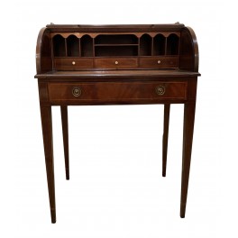 Wm. Berkey co. Mahogany cylinder top desk c. 1910