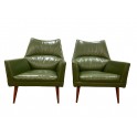 Pairf Mid Century Leather Lounge Chairs c.1970 ' SOLD'