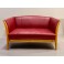 Mid C. Modern leather settee . 