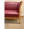 Mid C. Modern leather settee . 