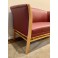 Mid C. Modern leather settee . 