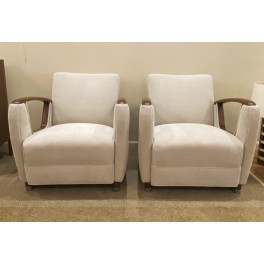 Pair Art Deco stye lounge chairs c. 1940 Pair Art Deco stye lounge chairs c. 1940