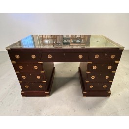 Antique English campaign desk   c. 1900