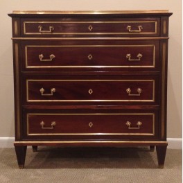 Empire mahogany chest  c 1890