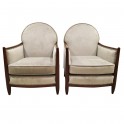 Pair of Art Deco Ruhlmann style club chairs  'SOLD '
