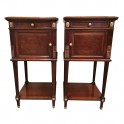 Pr. Louis XVI mahogany nightstands  c. 1890  ' SOLD '