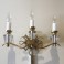 Pair Bronze & Crystal wall sconces c. 1950